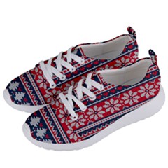 Beautiful Knitted Christmas Pattern Women s Lightweight Sports Shoes by Vaneshart