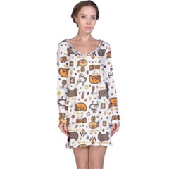 Animal Patterns Safari Long Sleeve Nightdress by Vaneshart