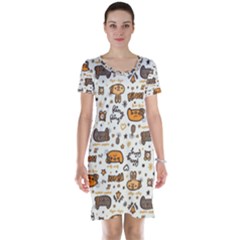 Animal Patterns Safari Short Sleeve Nightdress