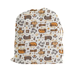 Animal Patterns Safari Drawstring Pouch (2xl) by Vaneshart