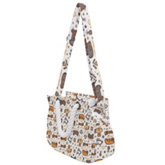 Animal Patterns Safari Rope Handles Shoulder Strap Bag by Vaneshart