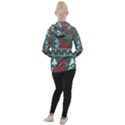 Beautiful Knitted Christmas Pattern Women s Hooded Pullover View2