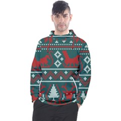 Beautiful Knitted Christmas Pattern Men s Pullover Hoodie