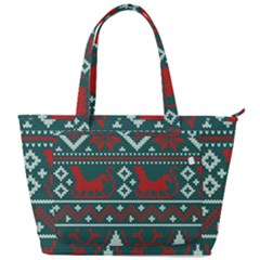 Beautiful Knitted Christmas Pattern Back Pocket Shoulder Bag 