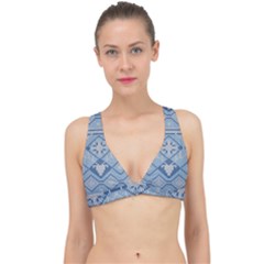 Beautiful Knitted Christmas Pattern Classic Banded Bikini Top