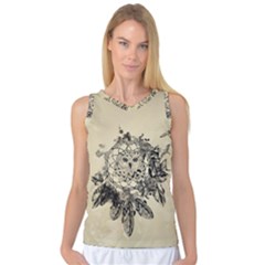 Owl On A Dreamcatcher Women s Basketball Tank Top by FantasyWorld7