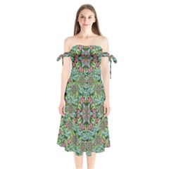 So Much Hearts And Love Shoulder Tie Bardot Midi Dress by pepitasart