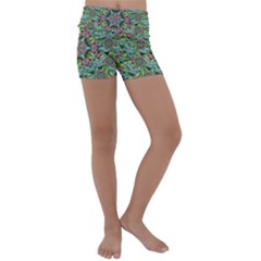 So Much Hearts And Love Kids  Lightweight Velour Yoga Shorts by pepitasart