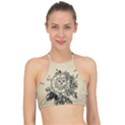 Owl On A Dreamcatcher Racer Front Bikini Top View1