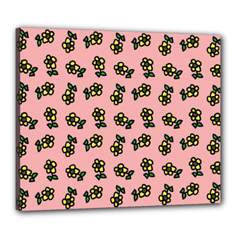 Daisy Pink Canvas 24  X 20  (stretched) by snowwhitegirl