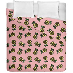 Daisy Pink Duvet Cover Double Side (california King Size) by snowwhitegirl