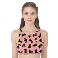 Daisy Pink Tank Bikini Top by snowwhitegirl