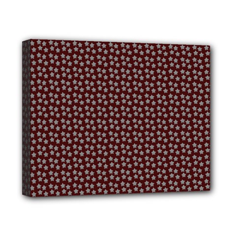 Grey Star Navy Burgundy Canvas 10  X 8  (stretched) by snowwhitegirl