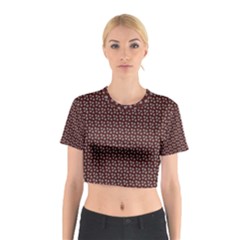 Grey Star Navy Burgundy Cotton Crop Top by snowwhitegirl