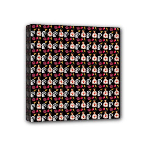 Valentine Girl Black Mini Canvas 4  X 4  (stretched) by snowwhitegirl