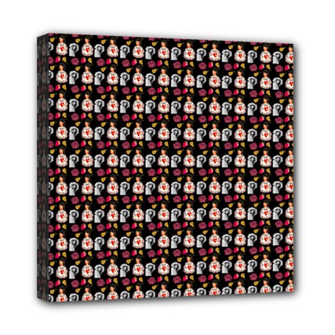 Valentine Girl Black Mini Canvas 8  X 8  (stretched) by snowwhitegirl