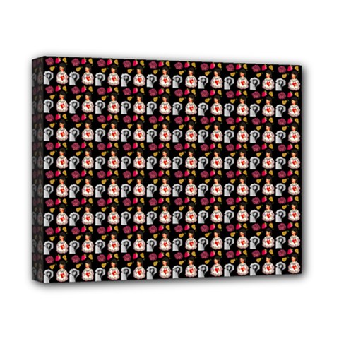 Valentine Girl Black Canvas 10  X 8  (stretched) by snowwhitegirl