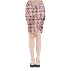 Valentine Girl Pink Midi Wrap Pencil Skirt by snowwhitegirl