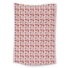 Valentine Girl Pink Large Tapestry by snowwhitegirl