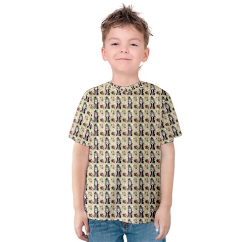 Chrix Pat Beige Kids  Cotton Tee by snowwhitegirl