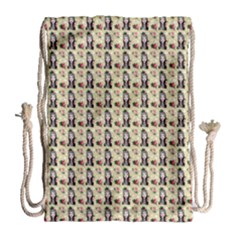 Chrix Pat Beige Drawstring Bag (large) by snowwhitegirl