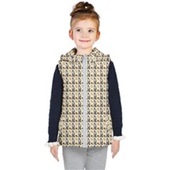 Chrix Pat Beige Kids  Hooded Puffer Vest by snowwhitegirl