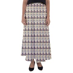 Chrix Pat Beige Flared Maxi Skirt