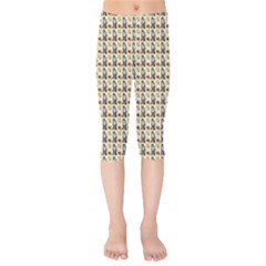 Chrix Pat Beige Kids  Capri Leggings  by snowwhitegirl