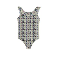 Chrix Pat Beige Kids  Frill Swimsuit by snowwhitegirl