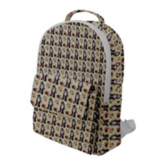 Chrix Pat Beige Flap Pocket Backpack (large) by snowwhitegirl