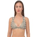 Chrix Pat Beige Double Strap Halter Bikini Top View1