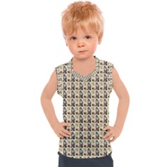 Chrix Pat Beige Kids  Sport Tank Top