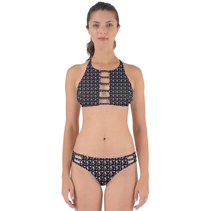 Chrix Pat Black Perfectly Cut Out Bikini Set