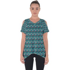 Chrix Pat Teal Cut Out Side Drop Tee by snowwhitegirl