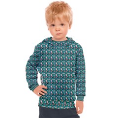 Chrix Pat Teal Kids  Hooded Pullover