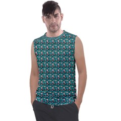 Chrix Pat Teal Men s Regular Tank Top