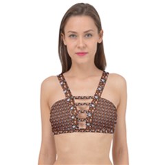 Chrix Pat Russet Cage Up Bikini Top