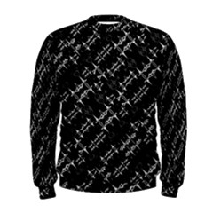 Black And White Ethnic Geometric Pattern Men s Sweatshirt