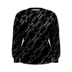 Black And White Ethnic Geometric Pattern Women s Sweatshirt by dflcprintsclothing