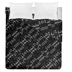 Black And White Ethnic Geometric Pattern Duvet Cover Double Side (queen Size) by dflcprintsclothing