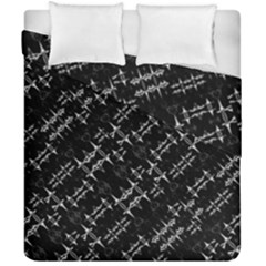 Black And White Ethnic Geometric Pattern Duvet Cover Double Side (california King Size)