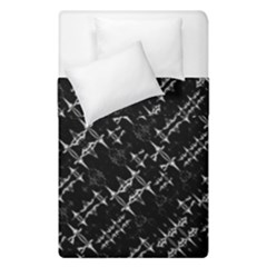 Black And White Ethnic Geometric Pattern Duvet Cover Double Side (single Size) by dflcprintsclothing