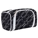 Black And White Ethnic Geometric Pattern Toiletries Pouch View2