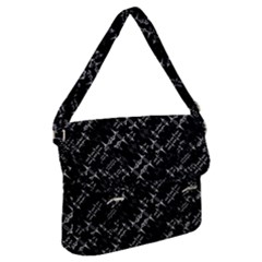 Black And White Ethnic Geometric Pattern Buckle Messenger Bag