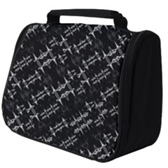 Black And White Ethnic Geometric Pattern Full Print Travel Pouch (big) by dflcprintsclothing