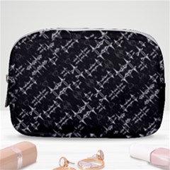 Black And White Ethnic Geometric Pattern Make Up Pouch (small) by dflcprintsclothing