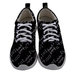 Black And White Ethnic Geometric Pattern Women Athletic Shoes