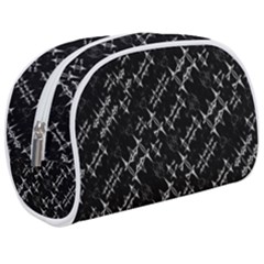 Black And White Ethnic Geometric Pattern Makeup Case (medium)