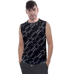 Black And White Ethnic Geometric Pattern Men s Regular Tank Top