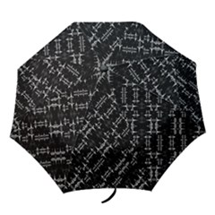 Black And White Ethnic Geometric Pattern Folding Umbrellas by dflcprintsclothing